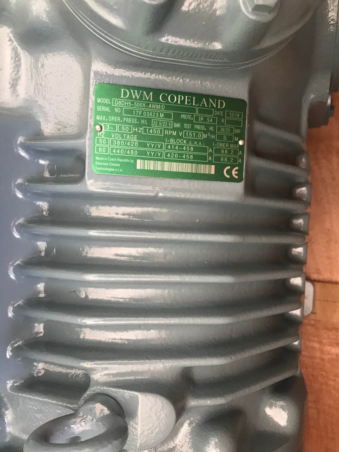 D8DH5-500X Emerson Copeland Refrigeration Compressor